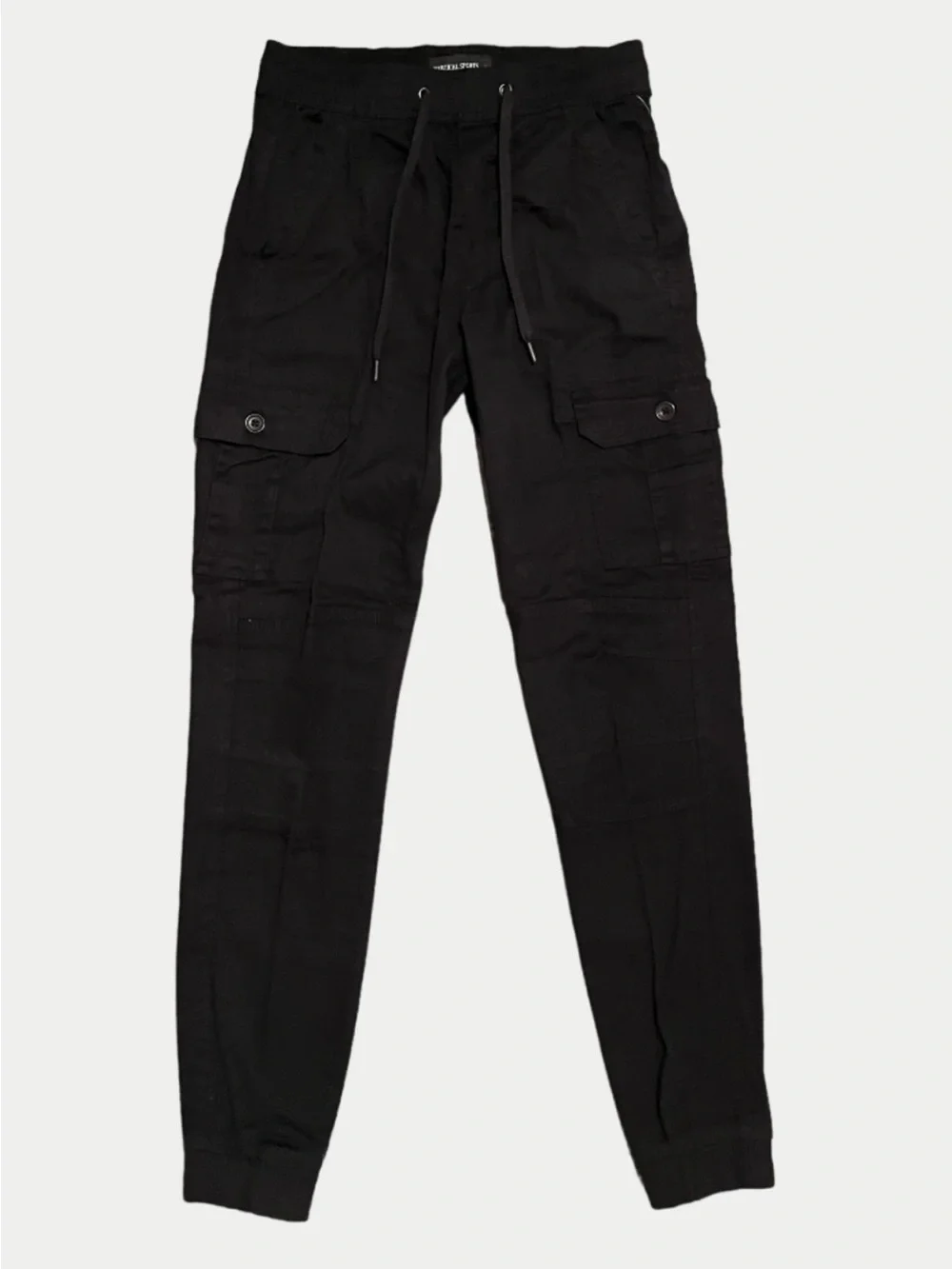 Light Gray Cargo Jogger Pants with Utility Pockets